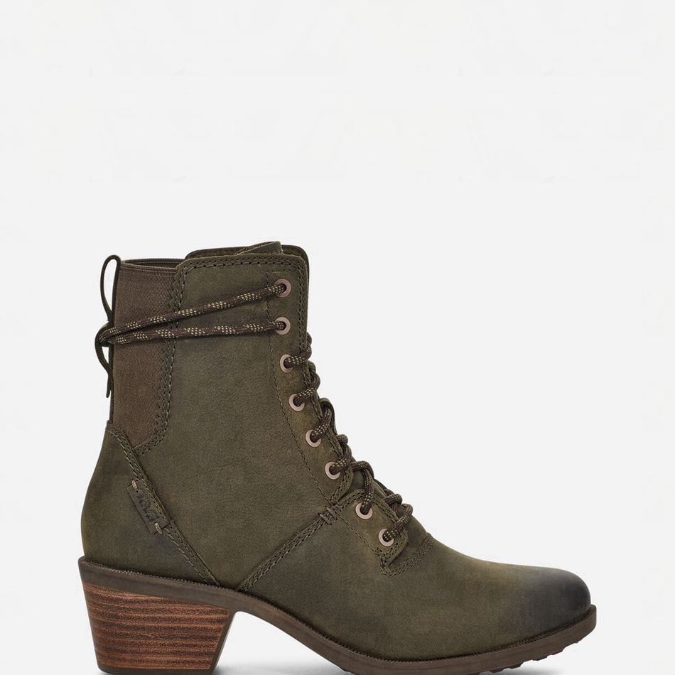 Buty Wodoodporne Teva Anaya Koronkowe Up Ciemny Oliwkowe | 7078473