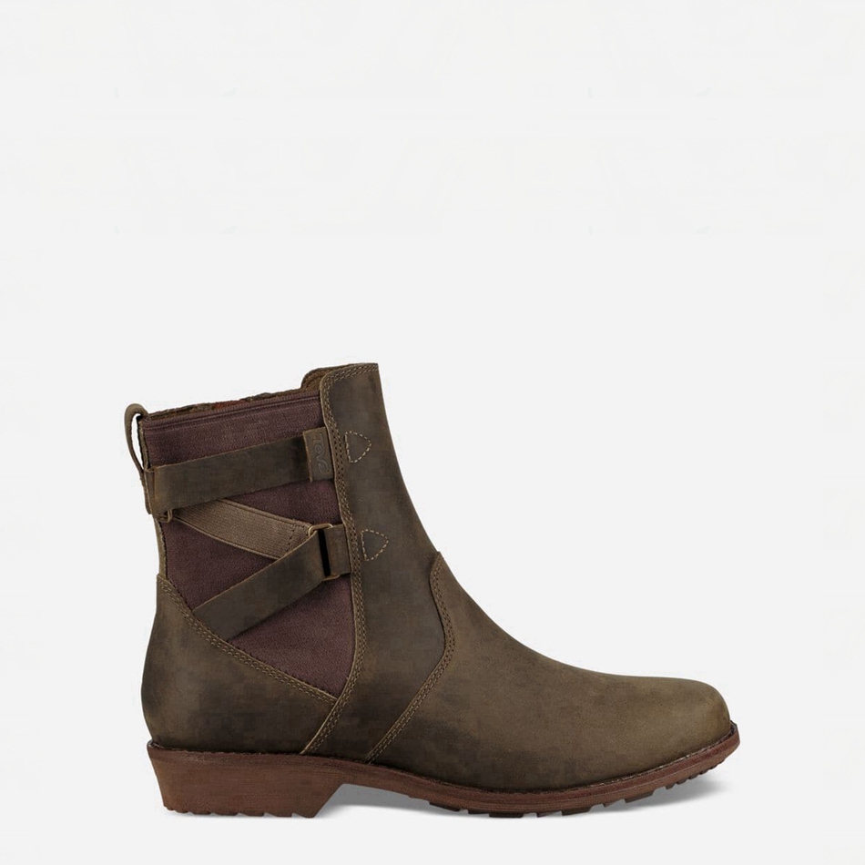Buty Wodoodporne Teva Ellery Ankle Ciemny Oliwkowe | 2273012