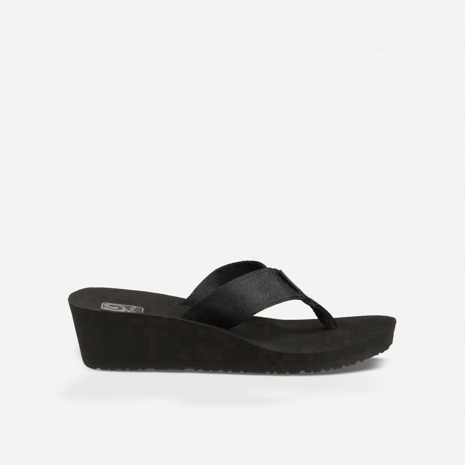 Japonki Teva Mush Mandalyn Koturny 2 Czarne | 8482103