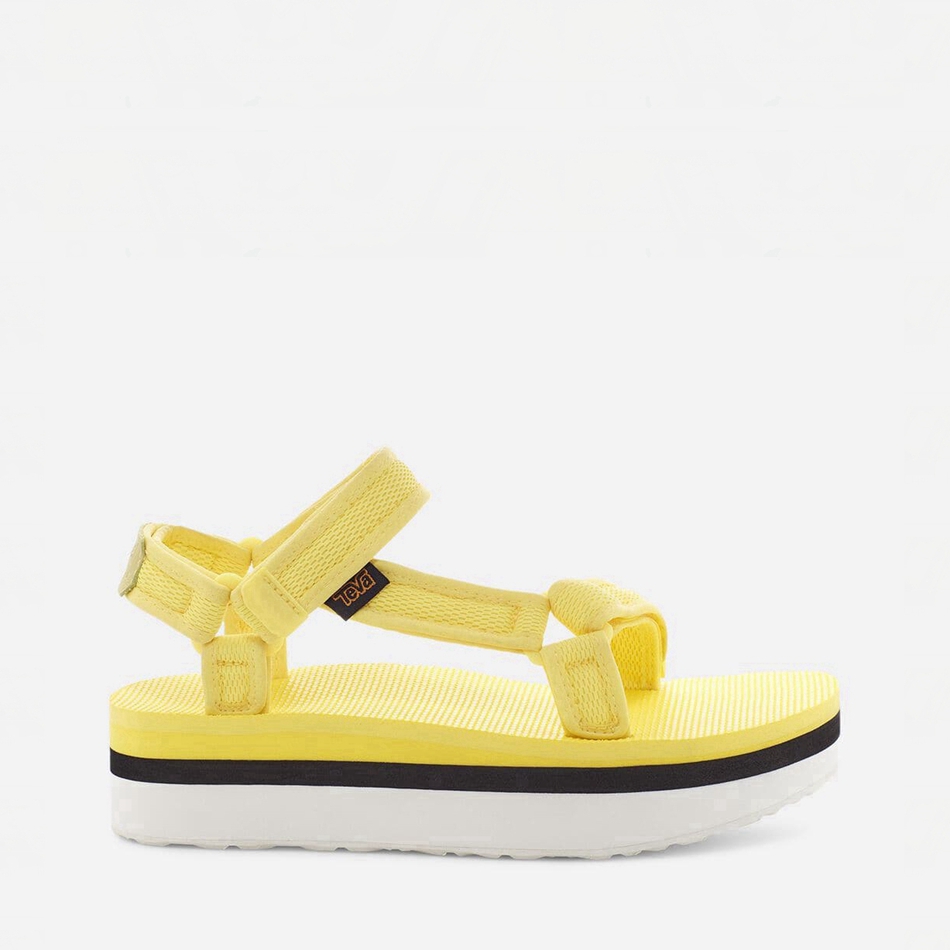 Sandały na Platformie Teva Flatform Universal Mesh Print Głęboka Żółte | 9532535