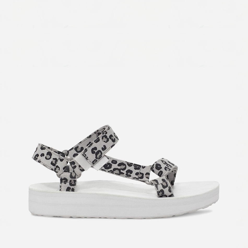 Sandały na Platformie Teva Midform Universal Leopard Białe | 7600370